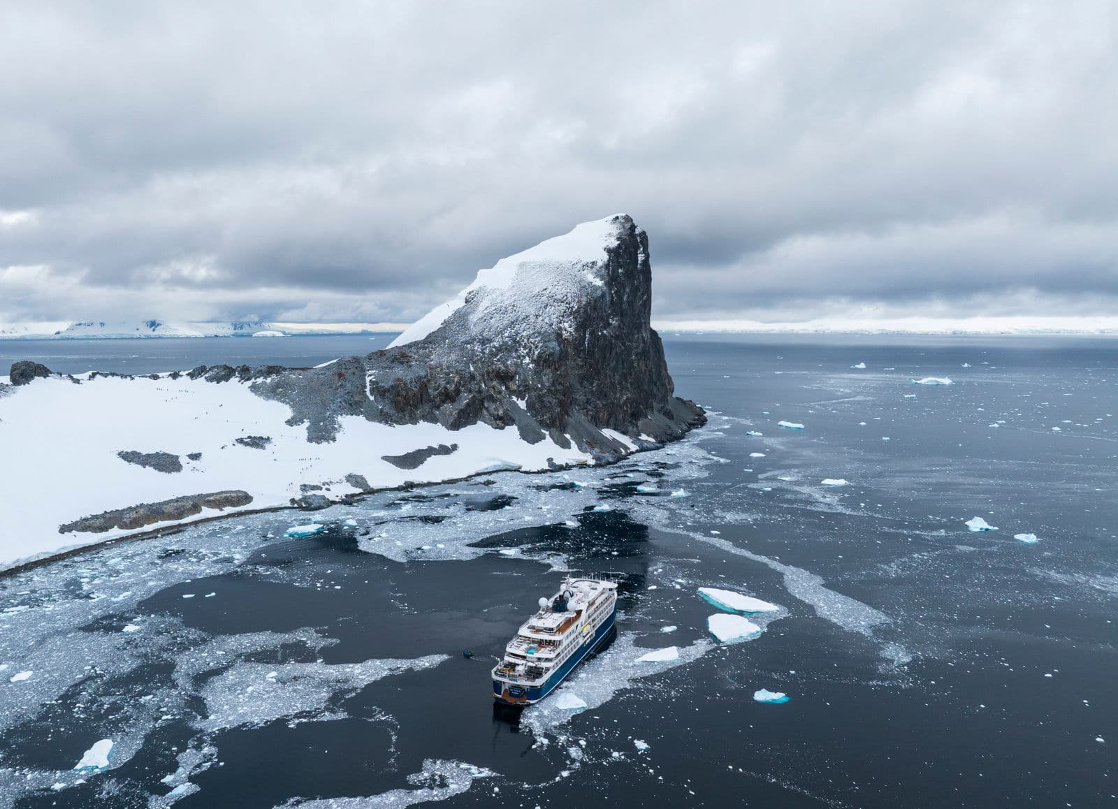 Swan Hellenic ship at sunset